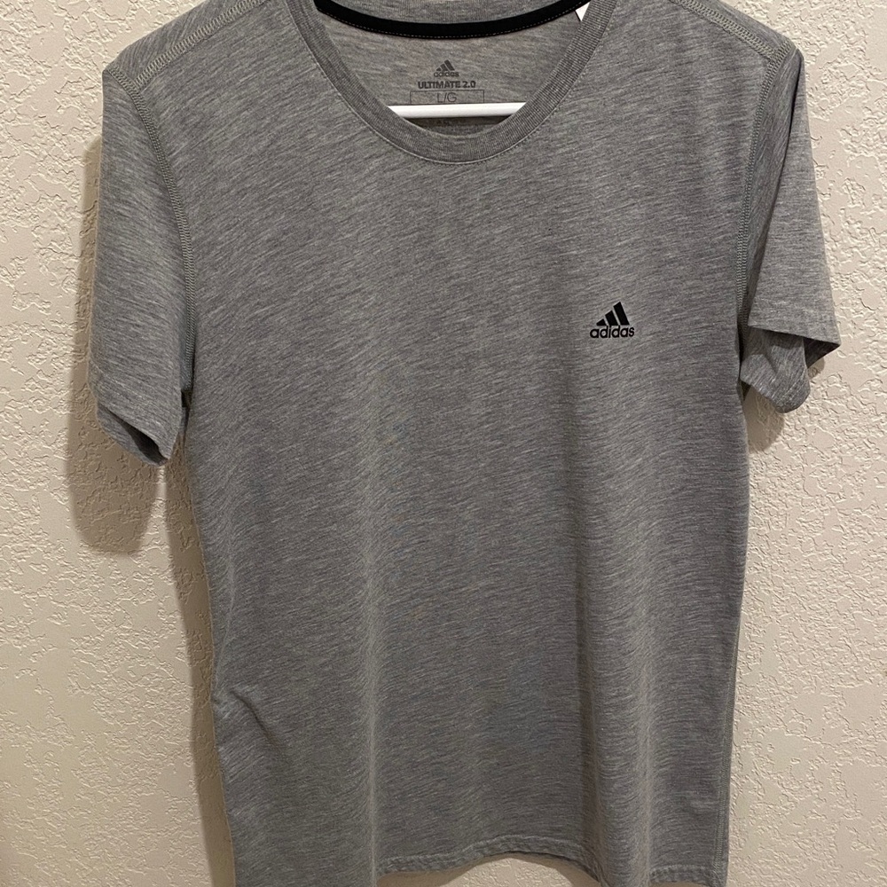 Adidas Men's Heather Gray Exercise Tee Shirt